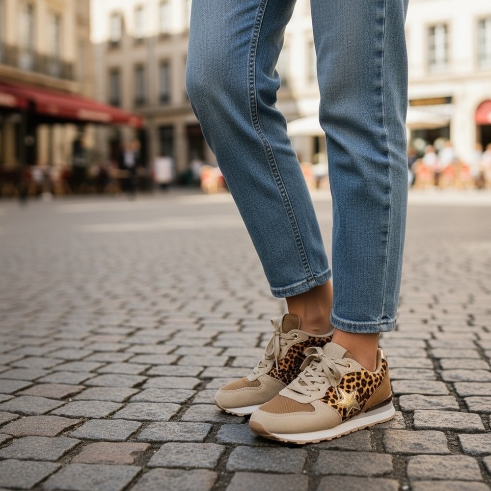 Vintage Havana Sneakers Womens Size 6 Renee Wild Cheetah Star Leopard Print NEW - Picture 2 of 15